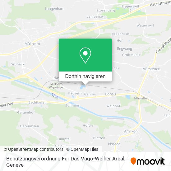 Benützungsverordnung Für Das Vago-Weiher Areal Karte