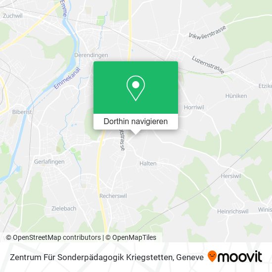 Zentrum Für Sonderpädagogik Kriegstetten Karte