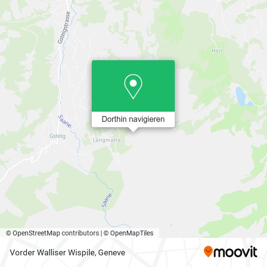 Vorder Walliser Wispile Karte