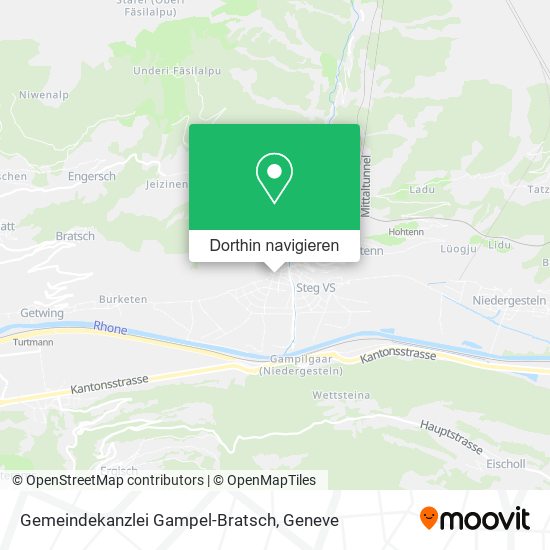 Gemeindekanzlei Gampel-Bratsch Karte