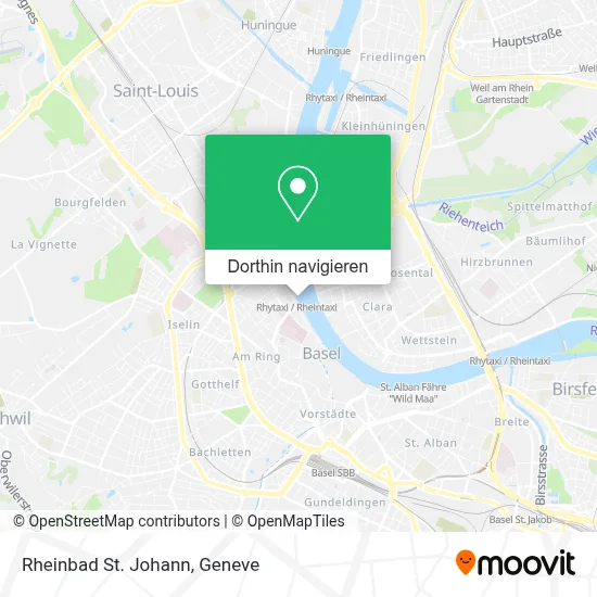 Rheinbad St. Johann Karte