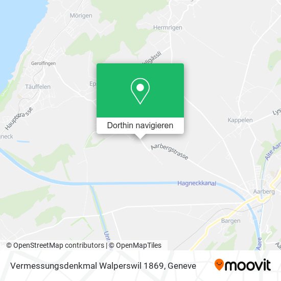 Vermessungsdenkmal Walperswil 1869 Karte