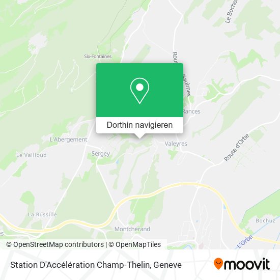 Station D'Accélération Champ-Thelin Karte