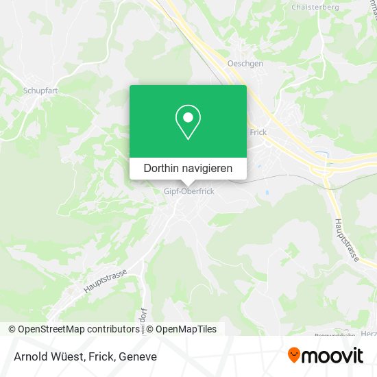 Arnold Wüest, Frick Karte