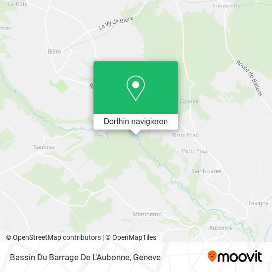Bassin Du Barrage De L'Aubonne Karte