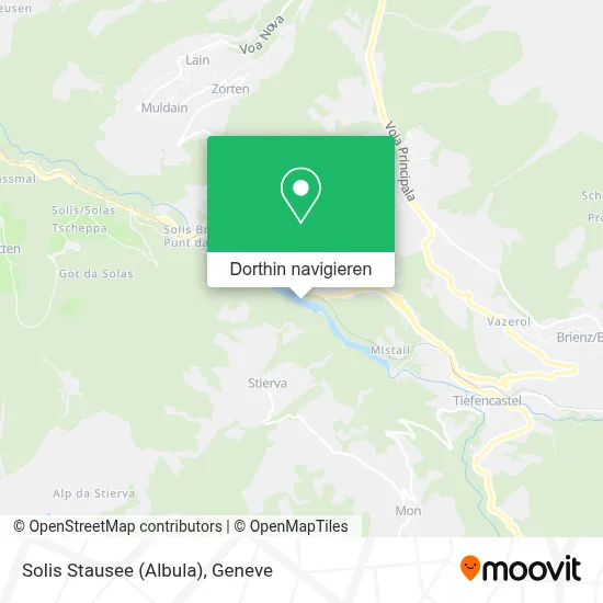 Solis Stausee (Albula) Karte