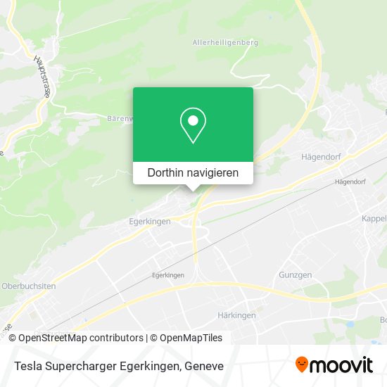 Tesla Supercharger Egerkingen Karte