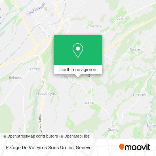 Refuge De Valeyres Sous Ursins Karte