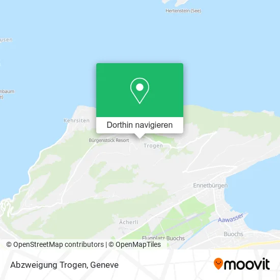 Abzweigung Trogen Karte