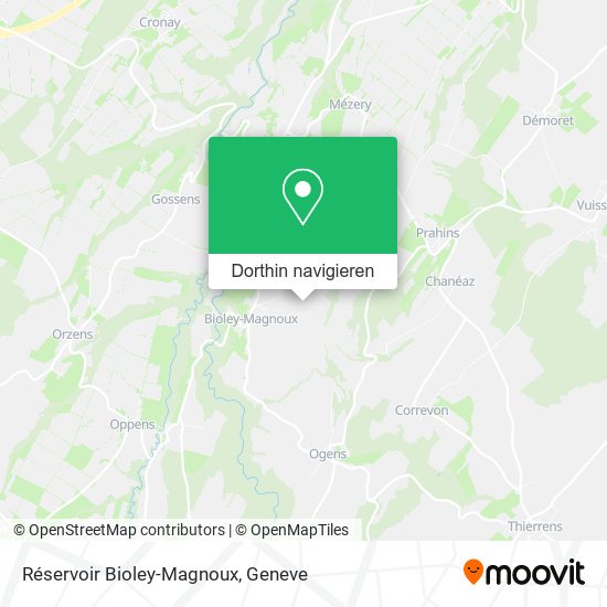 Réservoir Bioley-Magnoux Karte
