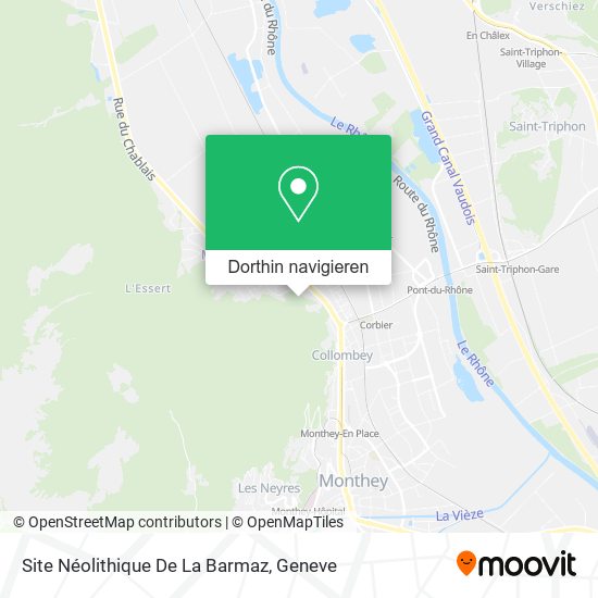Site Néolithique De La Barmaz Karte