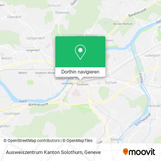 Ausweiszentrum Kanton Solothurn Karte