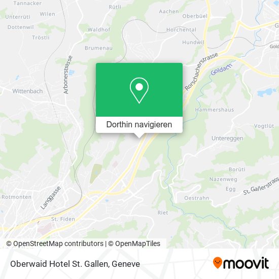 Oberwaid Hotel St. Gallen Karte