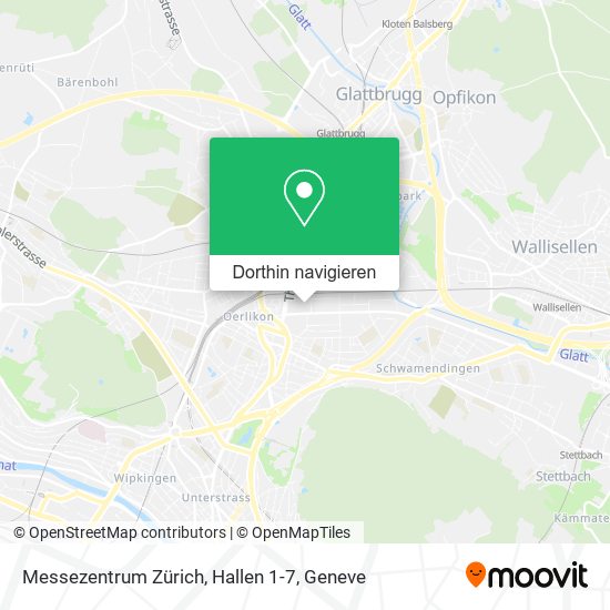 Messezentrum Zürich, Hallen 1-7 Karte
