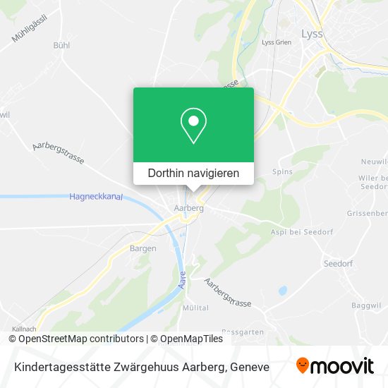 Kindertagesstätte Zwärgehuus Aarberg Karte