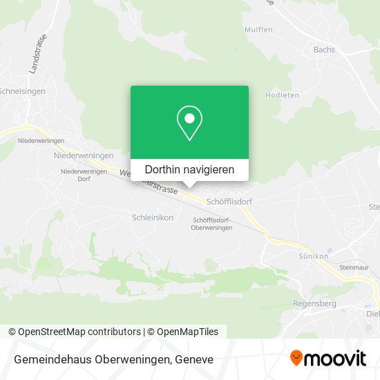 Gemeindehaus Oberweningen Karte