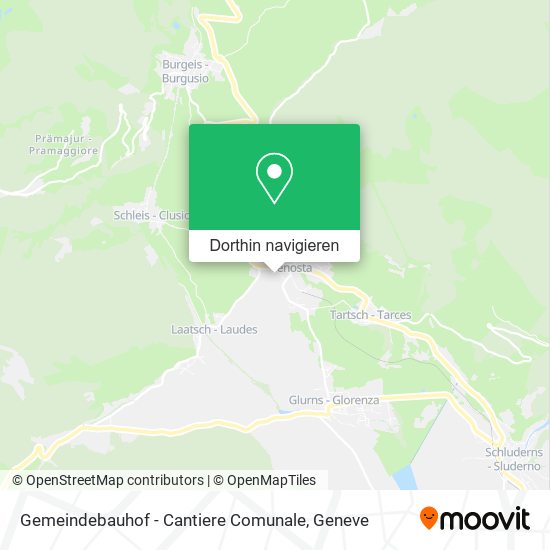 Gemeindebauhof - Cantiere Comunale Karte