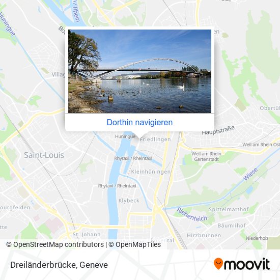 Dreiländerbrücke Karte