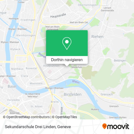 Sekundarschule Drei Linden Karte