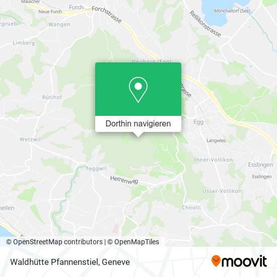 Waldhütte Pfannenstiel Karte