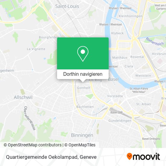 Quartiergemeinde Oekolampad Karte