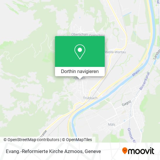 Evang.-Reformierte Kirche Azmoos Karte