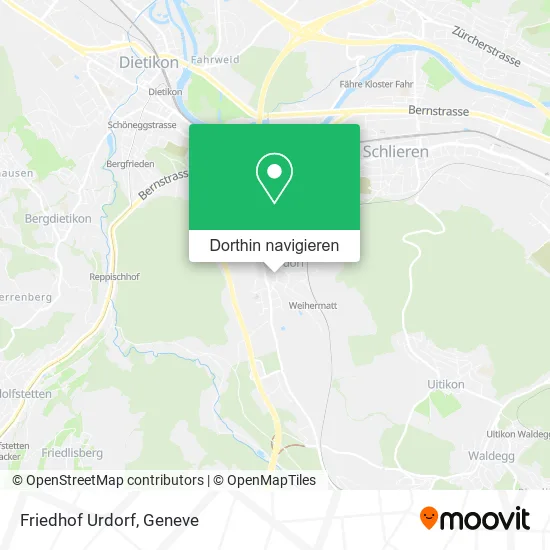 Friedhof Urdorf Karte