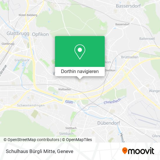 Schulhaus Bürgli Mitte Karte