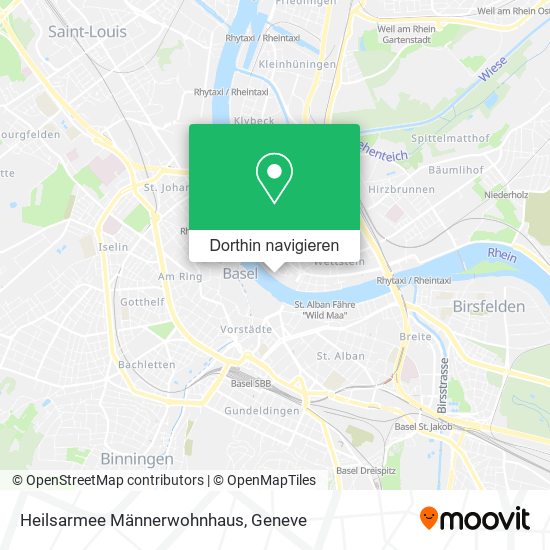 Heilsarmee Männerwohnhaus Karte