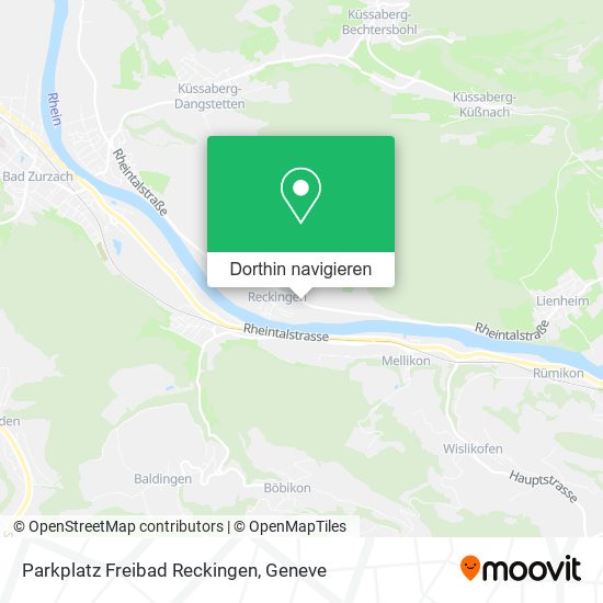 Parkplatz Freibad Reckingen Karte