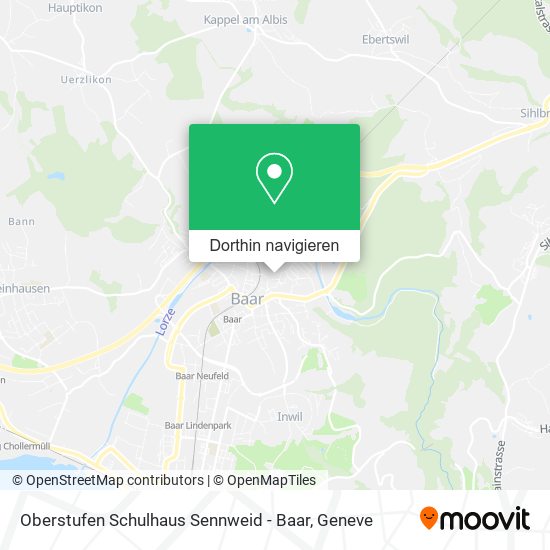 Oberstufen Schulhaus Sennweid - Baar Karte