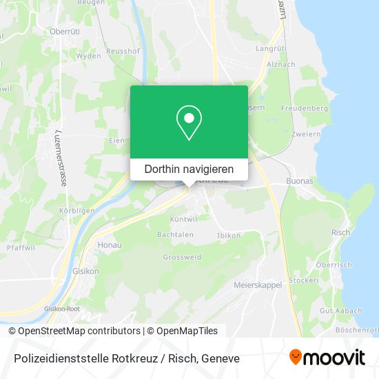 Polizeidienststelle Rotkreuz / Risch Karte