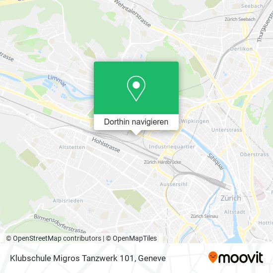 Klubschule Migros Tanzwerk 101 Karte