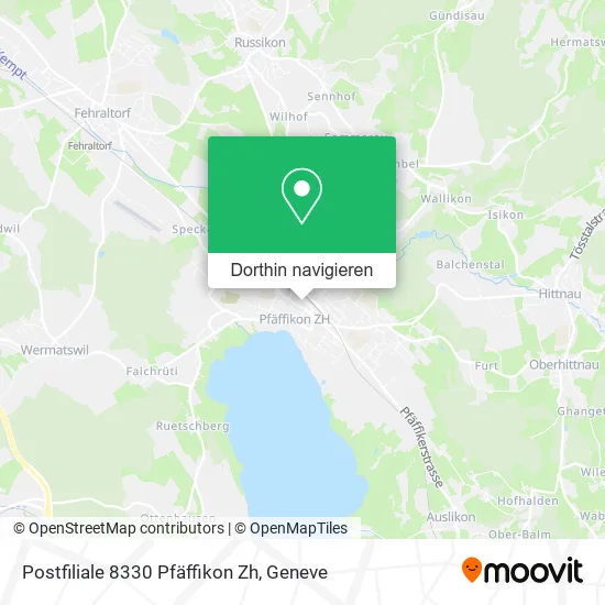 Postfiliale 8330 Pfäffikon Zh Karte