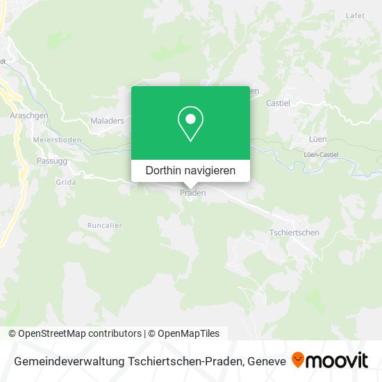 Gemeindeverwaltung Tschiertschen-Praden Karte