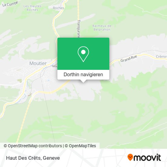 Haut Des Crêts Karte