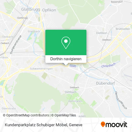 Kundenparkplatz Schubiger Möbel Karte