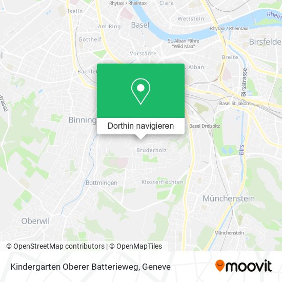 Kindergarten Oberer Batterieweg Karte