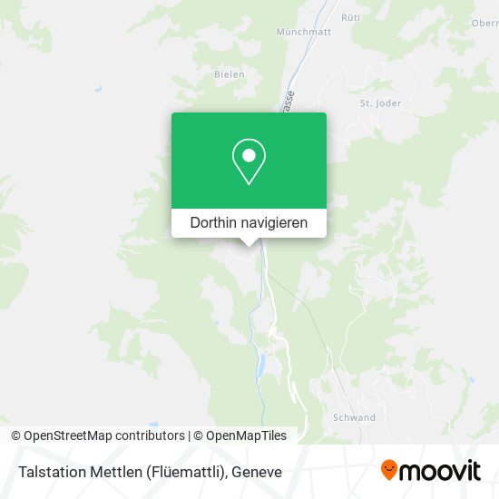 Talstation Mettlen (Flüemattli) Karte