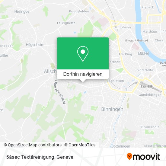 5àsec Textilreinigung Karte