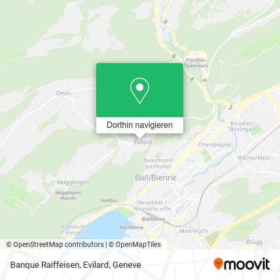 Banque Raiffeisen, Evilard Karte