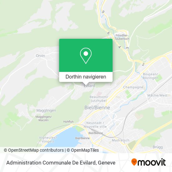 Administration Communale De Evilard Karte