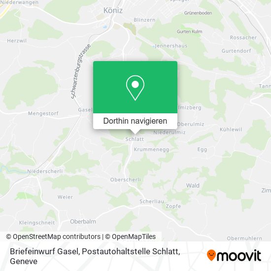 Briefeinwurf Gasel, Postautohaltstelle Schlatt Karte