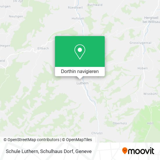Schule Luthern, Schulhaus Dorf Karte