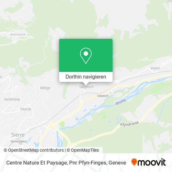 Centre Nature Et Paysage, Pnr Pfyn-Finges Karte