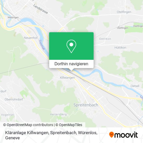 Kläranlage Killwangen, Spreitenbach, Würenlos Karte