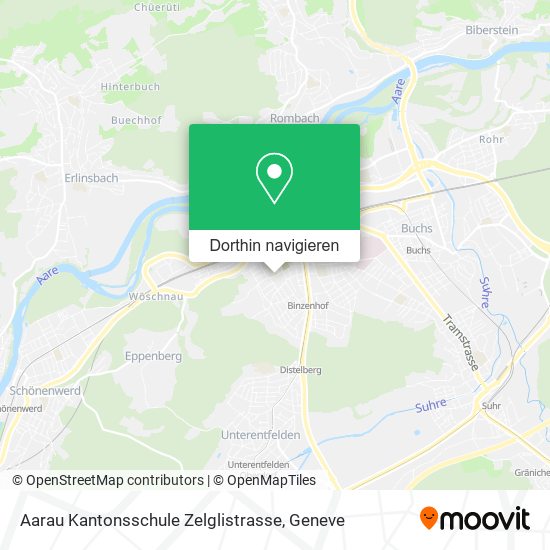 Aarau Kantonsschule Zelglistrasse Karte