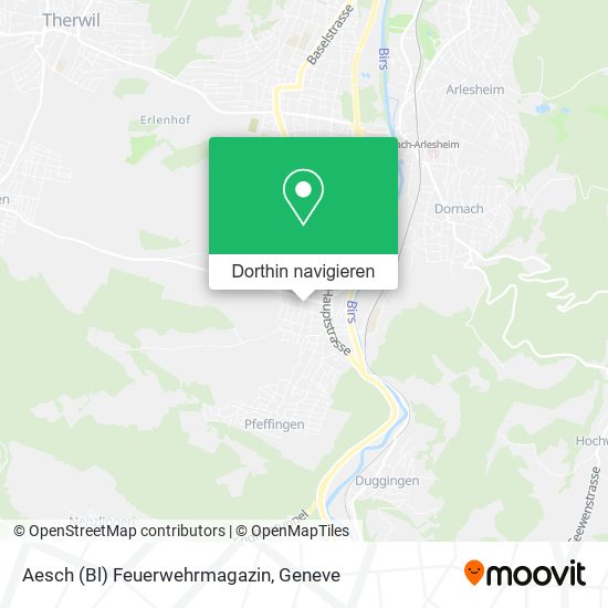 Aesch (Bl) Feuerwehrmagazin Karte