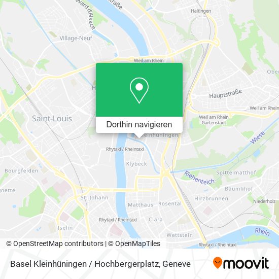 Basel Kleinhüningen / Hochbergerplatz Karte