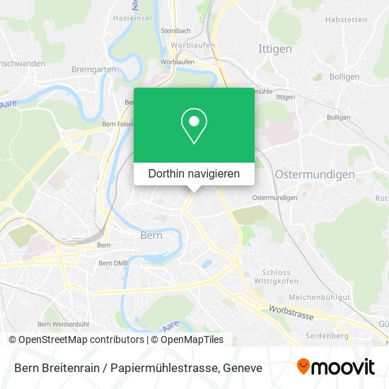 Bern Breitenrain / Papiermühlestrasse Karte